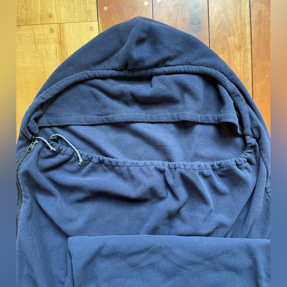Fleece Sleeping Bag Liner Navy Mummy Style - Picture 2 of 7